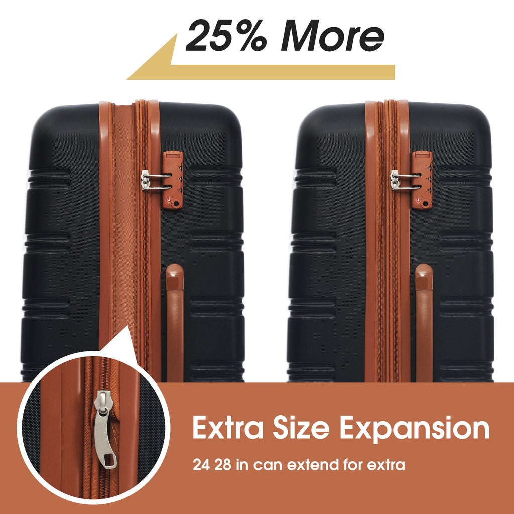 Hardshell Luggage Sets 2 Pieces with Spinner Suitcase and TSA Lock