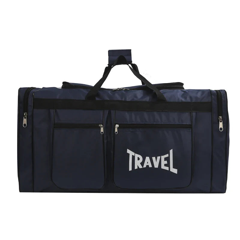 Large Capacity Travel Duffle Bag - Multi-Pocket Sports and Outdoor Weekend Bag with Zipper Closure