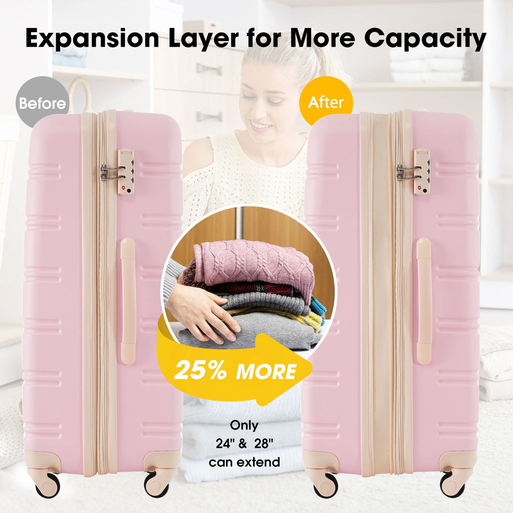 Hardshell Luggage Sets 2 Pieces with Spinner Suitcase and TSA Lock